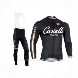 2014 Ropa Ciclismo Castelli Negro Mangas Largas y Culotte Lunga