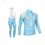 2013 Ropa Ciclismo Astana Azul Claro Mangas Largas y Culotte Lunga