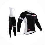 2015 Ropa Ciclismo Castelli Profundo Negro Mangas Largas y Culotte Lunga