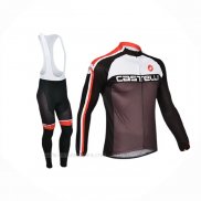 2013 Ropa Ciclismo Castelli Fucsia Mangas Largas y Culotte Lunga