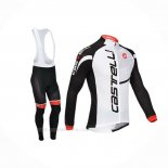 2013 Ropa Ciclismo Castelli Negro Blanco Mangas Largas y Culotte Lunga