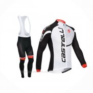 2013 Ropa Ciclismo Castelli Negro Blanco Mangas Largas y Culotte Lunga