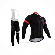 2015 Ropa Ciclismo Castelli Apagado Negro Mangas Largas y Culotte Lunga