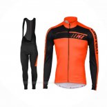 2017 Ropa Ciclismo Castelli Naranja Negro Mangas Largas y Culotte Lunga