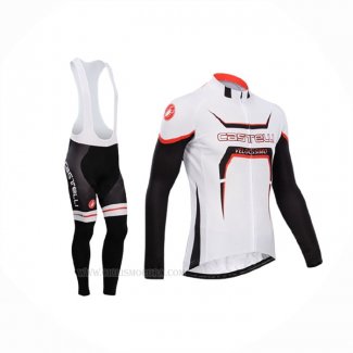 2014 Ropa Ciclismo Castelli Negro Blanco Mangas Largas y Culotte Lunga