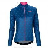 2016 Ropa Ciclismo Mujer Nalini Rosa Azul Manica Lunga