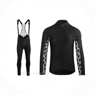 2021 Ropa Ciclismo Assos Negro Mangas Largas y Culotte Lunga