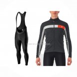 2022 Ropa Ciclismo Castelli Profundo Gris Mangas Largas y Culotte ioui030