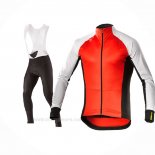 2017 Ropa Ciclismo Mavic Blanco Naranja Mangas Largas y Culotte Lunga