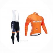 2020 Ropa Ciclismo Euskadi Murias Naranja Mangas Largas y Culotte Lunga