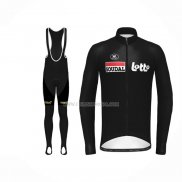 2022 Ropa Ciclismo Lotto Soudal Negro Mangas Largas y Culotte ioui012