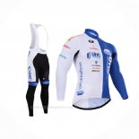 2015 Ropa Ciclismo UHC Blanco Azur Mangas Largas y Culotte Lunga